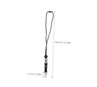 Angoily 2 Piezas Lanyard con Gancho Metálico Resistente para Tarjetas y Llaves Colgante Multifuncional para Identificación y Teléfono Paquete de Unidades Negro para Diario y Exterior