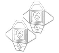 Angoily 2 Piezas Metal Cutting Dies Envelope Templates Carbon Steel Precision Stencil For DIY Scrapbooking Card Making Crafting Albums
