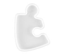 Angoily 2 Piezas Molde para Hacer Posavasos Decorativos de Jigsaw Puzzle Moldes de Silicona Diy para Tazas Reutilizables y Fáciles de Limpiar