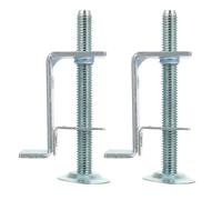 Angoily 2 Piezas Patas Ajustables para Muebles de Acero Frío Soporte Nivelador para Armarios y Estanterías Compensan Suelos Irregulares