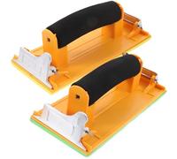 Angoily 2 Piezas Portapapel de Lija con Asa de Plástico Ligero para Lijado Manual en Metal y Placas de Yeso, Herramienta Cómoda y Fácil de Usar para Uso Diario Hogar Color Aleatorio