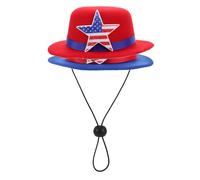 Angoily 2 Piezas Sombreros Patrióticos para Día Independencia, Bandera Estadounidense, Accesorio Decorativo para Humanos y Mascotas, Adecuado para Fotos y Celebraciones Familiares
