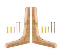 Angoily 2 piezas Soportes de Estante Triangulares de Madera Escuadras Resistentes para Balda Flotante Soporte de Esquina para Estanterías de Pared y Estables para Almacenaje