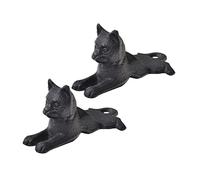 Angoily 2 piezas Tope de Vintage Forma de Gato Unidades Diseño Antideslizante para de Madera Baldosa y Alfombra para y Oficina Decoración Rústica Funcional