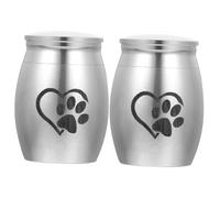 Angoily 2 Piezas Urna para Mascotas Cremación De Perros Urna De Recuerdo para Cenizas Urnas De Cremación Funerarias Conmemorativas Decoración De Oro El Don Acero Inoxidable Amar Palomera