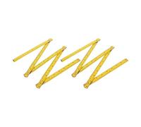 Angoily 2 Reglas Plegables De Madera En Pulgadas Y Milímetros Herramienta De Medición para Carpinteros Cinta Métrica para Aulas De Carpintería Regla Deslizante