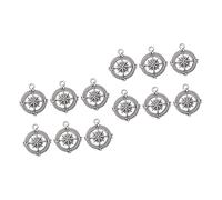 Angoily 2 Series Accesorios De La Temporada De Graduación Hechizas Encanto De Brújula Encantos Colgantes Náuticos Amuletos Colgantes De Graduación Encantos Para Collares Plata 50 Piezas*2