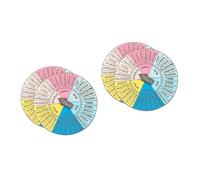 Angoily 2 series Insignia De La Rueda De Las Emociones Rueda De Sentimientos Infantil Rueda De Sentimientos Esmalte Estado De Ánimo Tu Rueda De Sentimientos Expresión 2 piezas*2