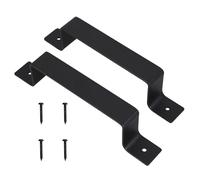 Angoily 2 Tiradores de Puerta Corrediza Tipo Granero Manijas Deslizantes Interiores de Metal Resistente Diseño Rústico Vintage para Armarios Puertas de Madera y Cobertizos 2 Piezas