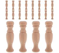 Angoily 20 Husillos de Madera Maciza para Decoración, Tallado Estilo Romano Clásico, Tamaño 7.2 X 1.8 Cm, Ideales para Manualidades, Reparación y Soporte en Gabinetes y Muebles, Set de 20