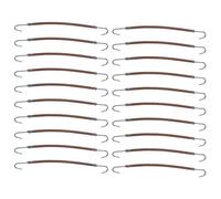 Angoily 20 Piezas 20 Ganchos Elásticos Cabello Doble Gancho, Color Café, Paquete de 20 Unidades, Accesorios para Peinados y Trenzas, Ideales para Mujeres y Niñas, Cuidado y Estilo Diario