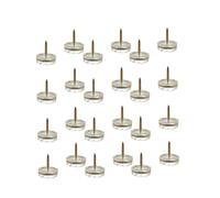 Angoily 20 Piezas Almohadillas Antideslizantes Transparentes para Muebles con Clavos Protectores Redondos para Patas de Sillas Mesas y Sofás Amortiguadores de Ruido y Protección para