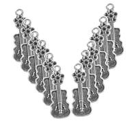 Angoily 20 Piezas colgante de violín dijes para hacer pulseras encanto colgante mini dijes para manualidades encantos de metal colgantes de encanto mini encantos Aleación de zinc Plata