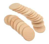 Angoily 20 piezas Discos de Madera Redondos de Haya Pulidos para Bricolaje Decoración Manualidades Adornos