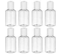 Angoily 20 Unidades de Frascos de Maquillaje de 50 Ml Transparentes para Viaje Dispensadores Cosméticos de Plástico PET y PP Botellas Rellenable para Loción y Cuidado Color Aleatorio