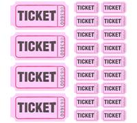 Angoily 200 Boletos de Rifa Dobles Rosa, Entradas para Eventos y Juegos de Fiesta, Ideales para Recaudación de Fondos y Celebraciones, Numeración Secuencial para Organización Fácil