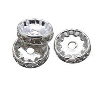 Angoily 200 Piezas Cuentas Espaciadoras de Metal Sueltas para Fabricación de Joyas Accesorios de Diy Diámetros para Pulseras y Manualidades