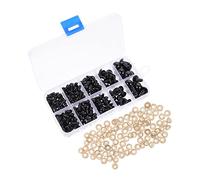 Angoily 200 Piezas Ojos de Lujoso muñecas Ojos de Juguete Falso Largo Ojos artesanales a Granel Ojos de plastico para Manualidades Ojos Rellenos el plastico Negro