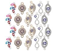 Angoily 22 Piezas Colgantes de Mal de Ojo para Hacer Joyas Aleación de Zinc, Diseño Creativo y Resistente para Pulseras y Collares DIY