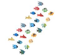 Angoily 24 Figuras Miniatura de Peces Tropicales de PVC para Acuario Decoración Submarina sin Mantenimiento Adornos Realistas para Peceras y Paisajes Marinos 24 Piezas
