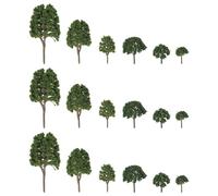 Angoily 24 Piezas de Árboles Artificiales para Maqueta de Construcción, Modelo de Árbol de Mesa de Arena en Miniatura, Decoración de Escritorio para Diorama y Paisajismo, Accesorios
