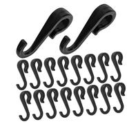 Angoily 24 Piezas Gancho S de Plástico Resistente para Colgar Toallas y Accesorios Cocina Baño Oficina Diseño sin Perforación Compatible con Tubos Práctico y Versátil para Almacenamiento