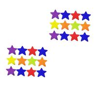 Angoily 24 Piezas Pegatinas de Alfombra Coloridas de Estrella Marcadores Educativos para Seguridad y Diversión Entrenamiento y Actividades Casa