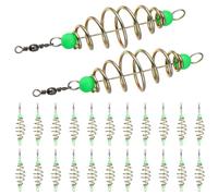 Angoily 24 Piezas Porta Cebo de Pesca Forma Oliva con Perlas Luminosas y