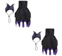 Angoily 2juegos Disfraz De Perro Elementos De Bruja para Halloween Ropa De Mascota Colorida y Cómoda para Fiestas y Retratos Familiares