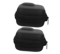 Angoily 2piezas Estuche para Cámara de Acción Estuche de Transporte Pequeño Compatible con Cámara de Acción Organizador de Viaje con Forro de Peluche y Soporte para Cámara de Acción