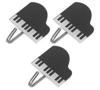 Angoily 3 Ganchos Adhesivos Metálicos sin Taladro Diseño Piano para Cocina y Baño Resistentes Reutilizables y Fáciles de Instalar Organizadores Pequeños para Toallas y Utensilios