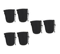 Angoily 3 Juegos Bolsa De Lente De Cámara Bolsa De Lente De Neopreno con Cordón Protectora De e De Cámara Camera Bag Estuche para es De Neopreno Black 2 Piezas * 3