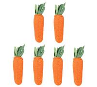 Angoily 3 Juegos De Juguetes para Muelas Juguetes Masticables para Mascotas Esponja Vegetal con Forma De Zanahoria Herramientas De Cuidado Bucal Seguras para Morder 2 Piezas X 3