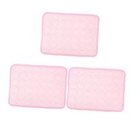 Angoily 3 Piezas Alfombra De Hielo para Mascotas Campana De Cristal Cojín para Mascotas Mascota De Verano Cojín para Dormir para Mascotas Estera para Perros Gato Paño Pequeña Cama De Perro