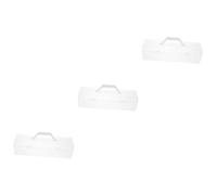 Angoily 3 Piezas Caja de Almacenamiento Transparente para Pinceles de Portátil Resistente y Espaciosa Organizador Práctico para Estudiantes y Artistas DIY Estuche Claro para y