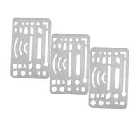 Angoily 3 Piezas Escudo de Borrado de Acero Inoxidable Plantilla para Dibujo y Diseño Artístico Herramienta Ergonómica para Borrado Dibujo Arte y Manualidades