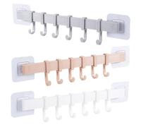 Angoily 3 piezas Ganchos de Pared Giratorios para Colgar Toallas Abrigos Sombreros y Llaves Organizador Multifuncional para Cocina Baño y Recibidor sin Taladro y Fácil Instalación