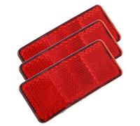 Angoily 3 Piezas Reflectores Traseros para Portabicicletas de Plástico Rojo Diseño Que Brilla Oscuridad, Instalación Fácil para Ciclismo Nocturno y Viajes Seguros