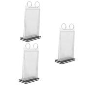 Angoily 3 Piezas Soporte de Menú Transparente de Escritorio Exhibidor Vertical para Carteles Restaurantes y Supermercados Soporte de Resistente para Mostrar y Publicidad