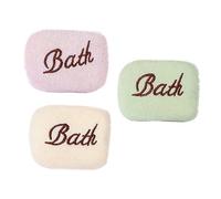Angoily 3 Piezas toalla de baño bordada esponja de baño de lufa depurador de esponja vegetal suave esponjas esponja de ducha infantil esponja de baño sencilla carta lavado de cuerpo bebé