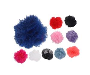 Angoily 30 Piezas cubierta del micrófono manguito de parabrisas de micrófono cubierta de viento del micrófono Peludo para micrófono Cubierta de micrófono peludo parabrisas del micrófono