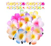 Angoily 36 Pinzas Pelo Flores de Plumeria Hawaiana, Diseño Ligero Mantenimiento, Accesorios Cabello de Niñas en Celebraciones al Aire Libre