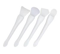 Angoily 4 Aplicadores de Mascarillas Faciales de Silicona Multifuncionales Set de 4 Piezas Cabezas Forma de Abanico Espátula Lengua y Polígono Reutilizables y Portátiles para Uso