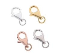 Angoily 4 juegos Cierres de Langosta Mini para Joyería DIY Enganches para Collares y Pulseras Accesorios de Conexión Plata Platino y Rosa Materiales para Manualidades