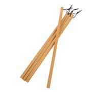 Angoily 4 Mangos de Pincel de Bambú Natural para Caligrafía y Manualidades 23 CM de Largo 06 CM de Diámetro Kit para Proyectos Artísticos y Pintura Tradicional