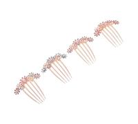 Angoily 4 Peinetas Decorativas Pedrería para Mujer Accesorios Metálicos para Recogidos Vintage Set de 4 Horquillas Ligeras para Peinar el Cabello en Eventos Formales