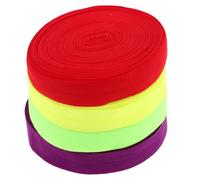 Angoily 4 Piezas Banda Elástica de Nylon para Ropa de Cinta de Acabado para Puños Cinturas y Accesorios de Costura Alta Elasticidad y Varias Situaciones