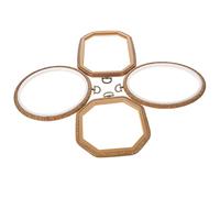 Angoily 4 piezas Bastidores de Bordado Pequeños Variadas de Imitación Madera Aros Resistentes de PP para Manualidades y Decoración para Bordar y Regalar