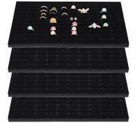 Angoily 4 Piezas De Inserciones De Espuma Para Joyeros,Joyero De Viaje Boda, Soportes De Anillos Y Pendientes, De Joyería, Almohadillas De ExhibicióN Para Accesorios, Organizador Pendientes