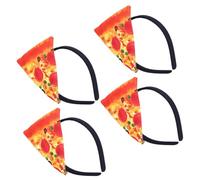 Angoily 4 Piezas Diadema Creativa Forma de Pizza para Halloween, Ligera y Cómoda, de Tela Tejida y Fieltro, Adecuado para Eventos Festivos y Cosplay